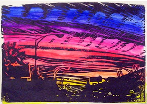 Sunset over Irving Park